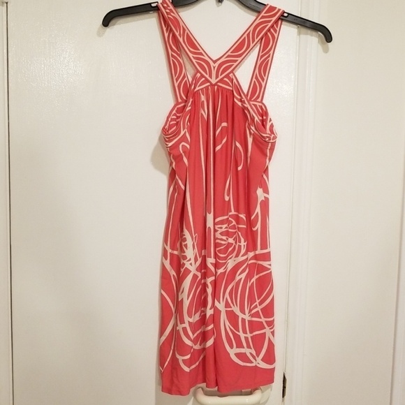 💕BCBGMAXAZRIA💕 Pink and White Floral Mini Dress - Picture 1 of 5